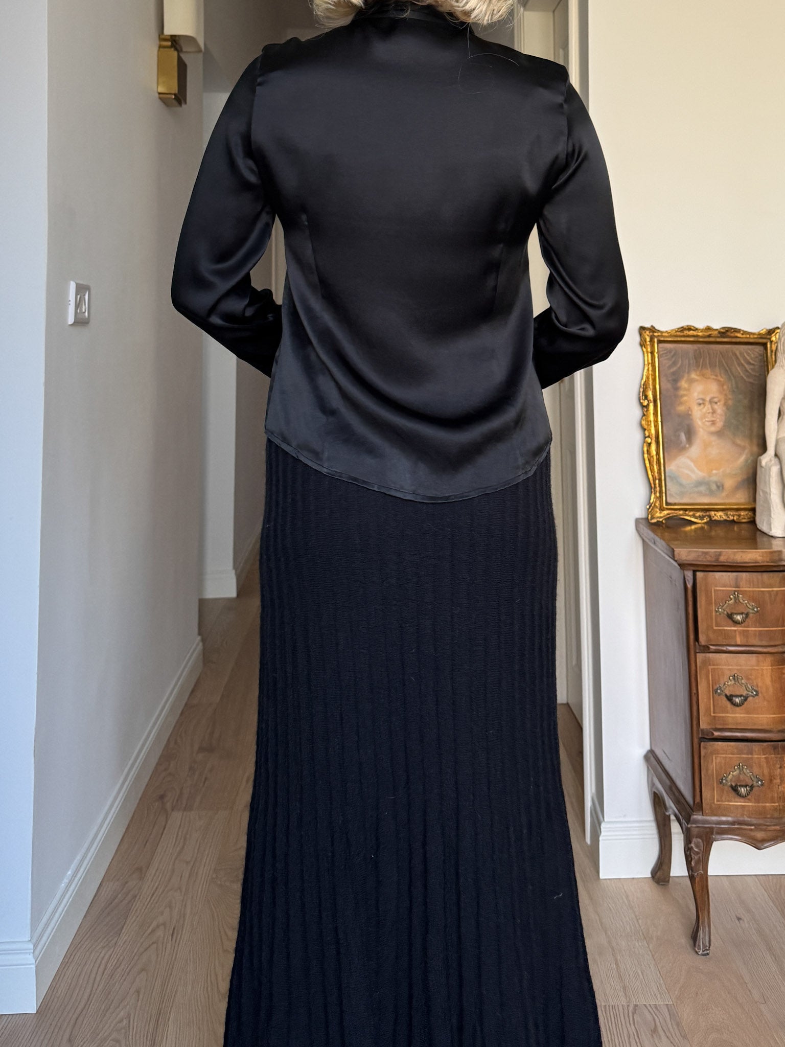 Pure silk black shirt