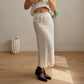 Pure linen white skirt