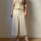 Pure linen ivory trouser skirt