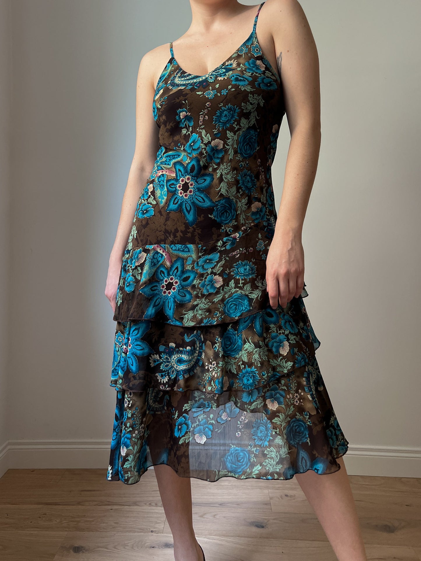 Pure viscose floral dress