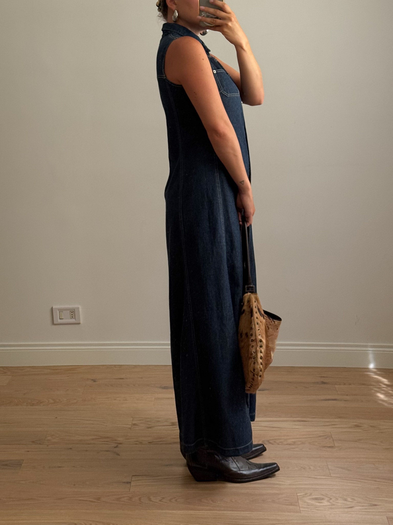 Rifle denim long dress