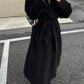 Max Mara wool and cashmere black coat