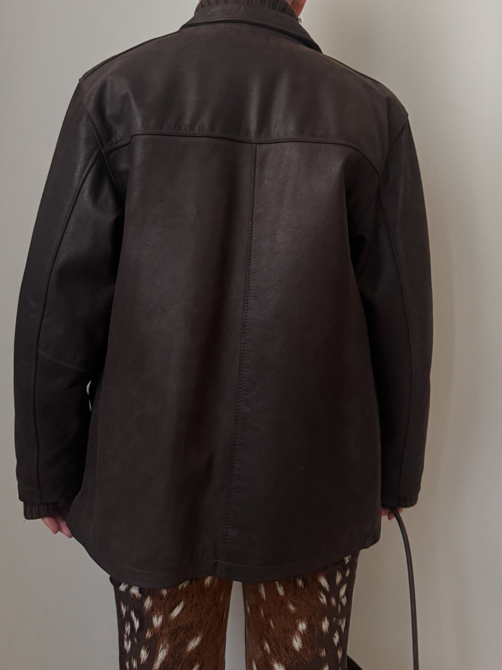 Real leather chocolate jacket