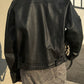 Real leather bomber jacket