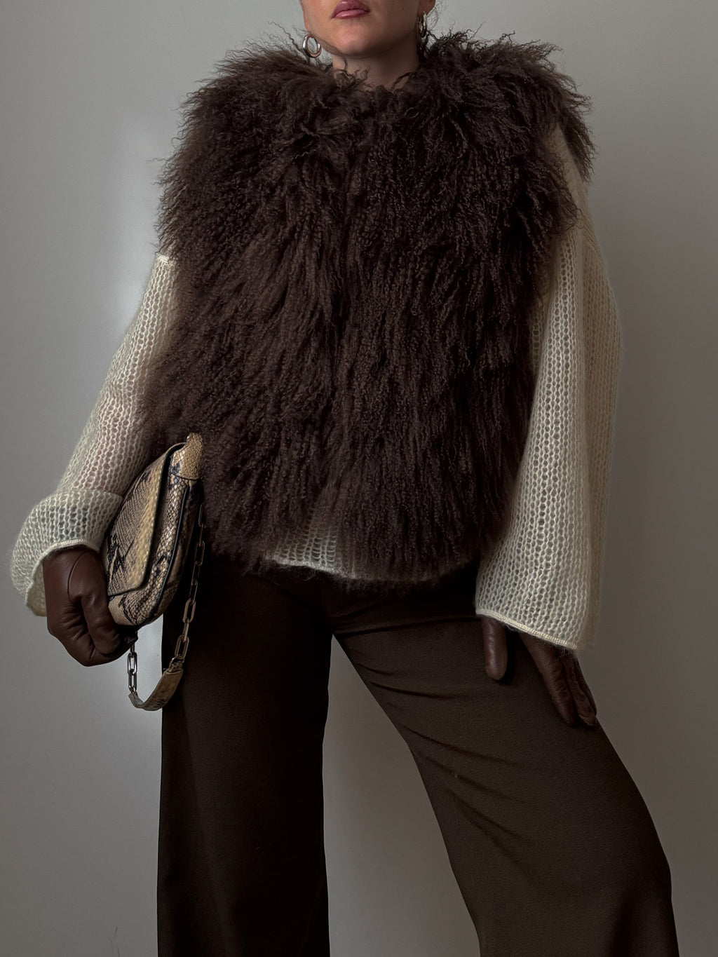 PRE-ORDER Brown Mongolian Vest