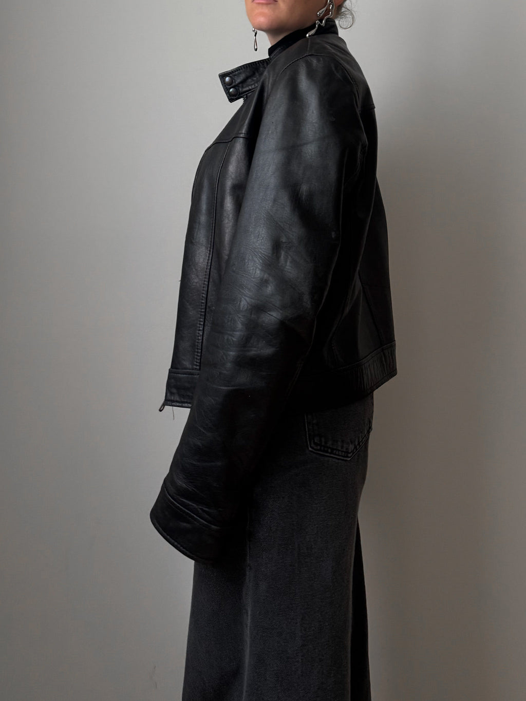 Real leather black jacket