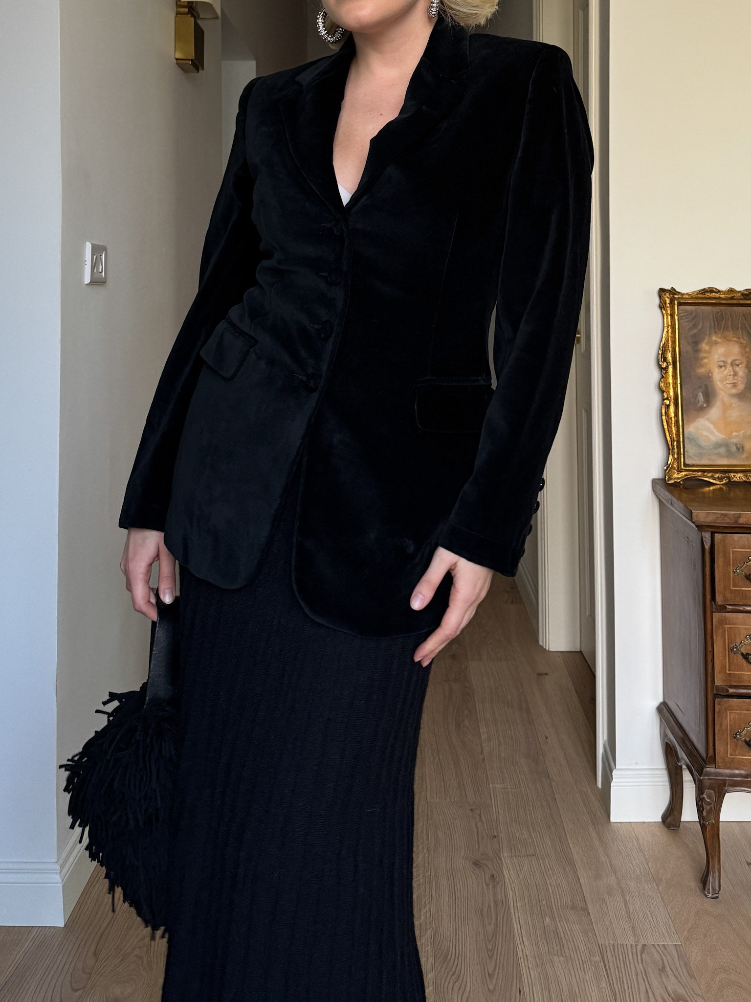 Velvet black blazer