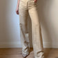 Linen and cotton beige pants