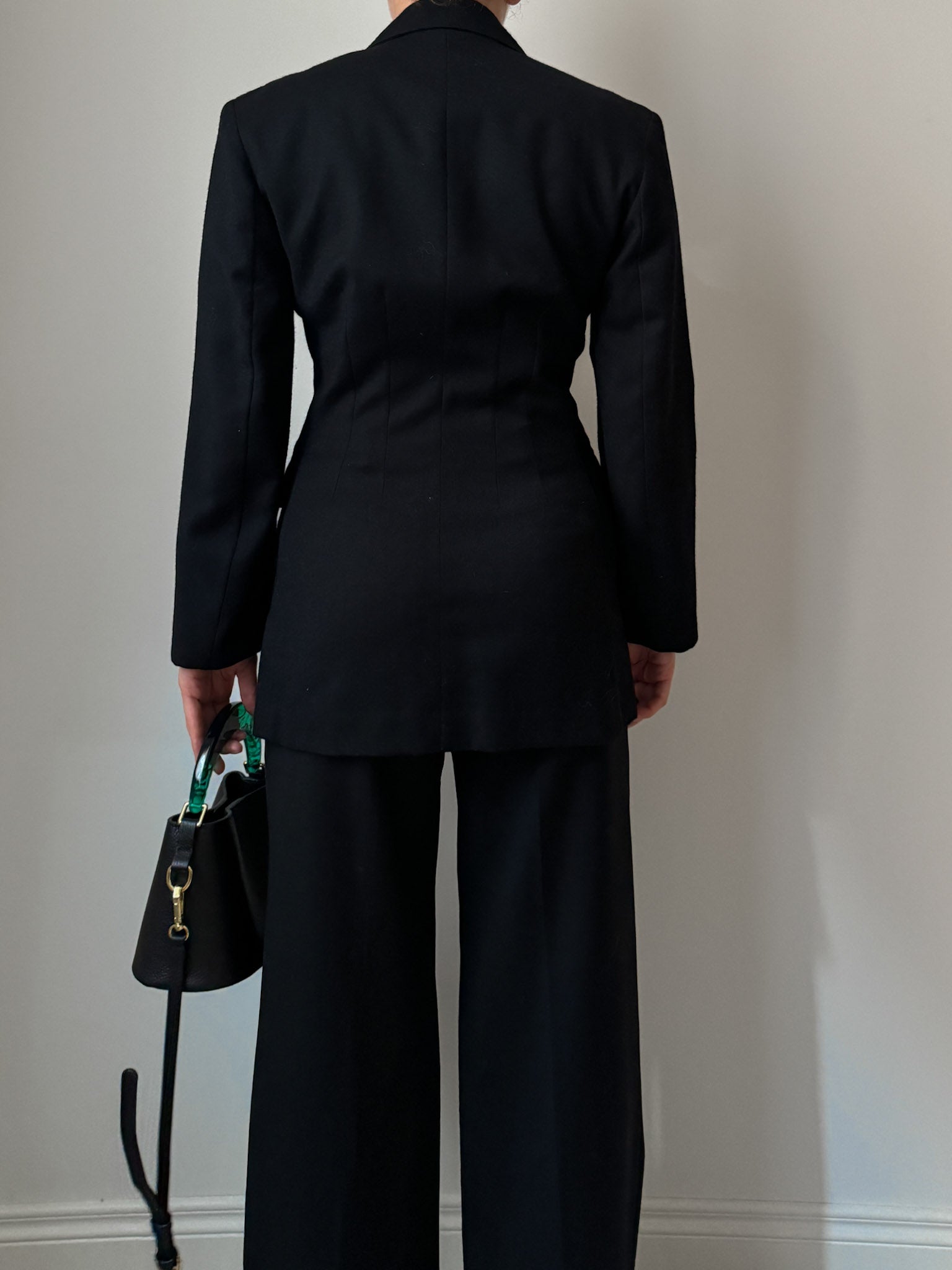 Pure wool black doublebreast bllazer