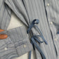 Isotta striped blue cotton