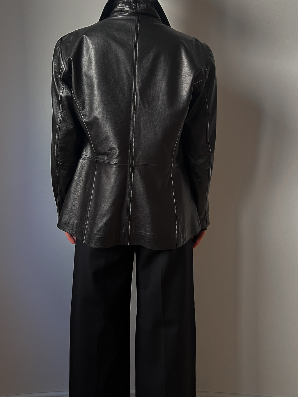 Real leather black jacket