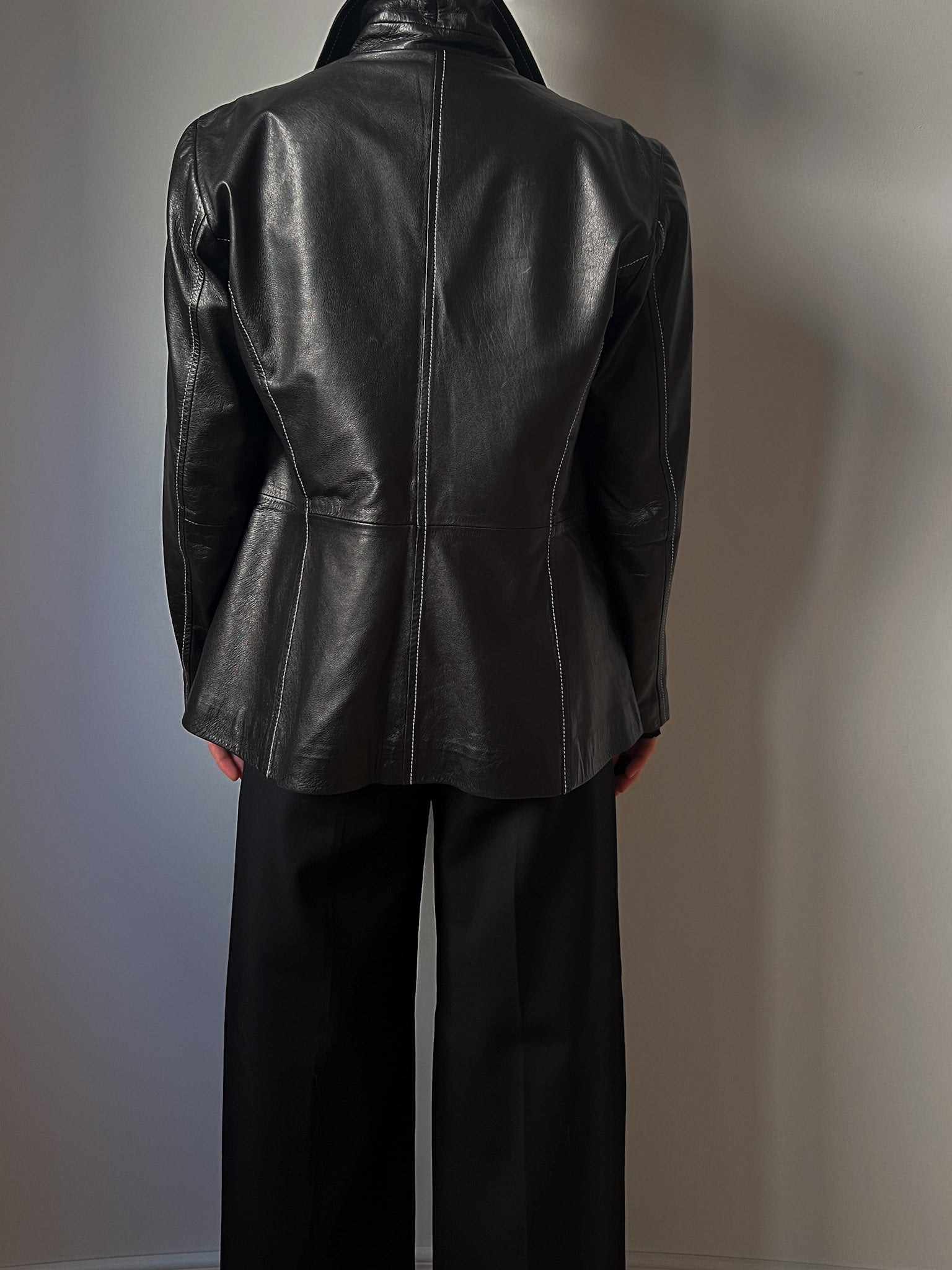 Real leather black jacket