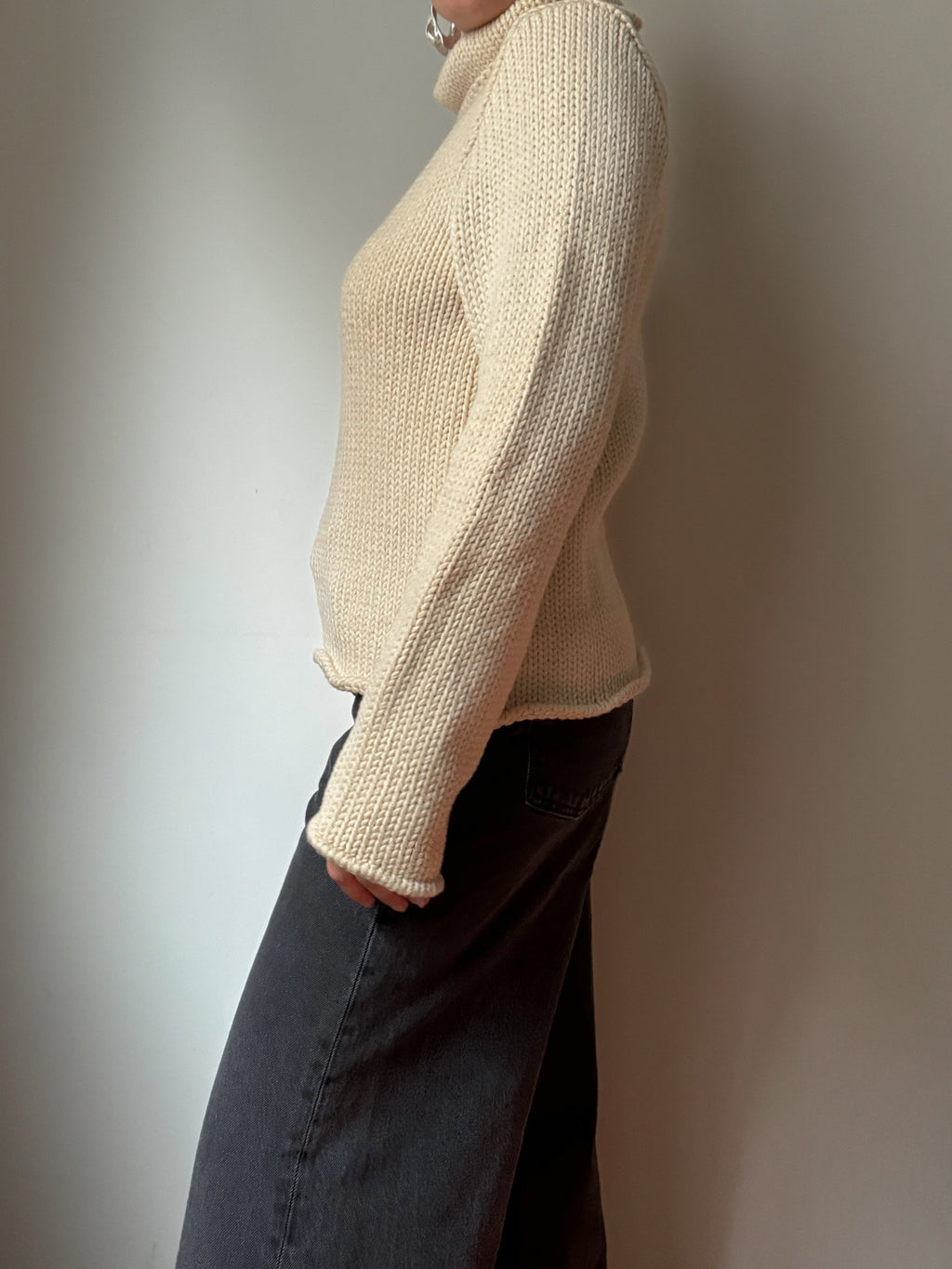 Merino wool ivory pull