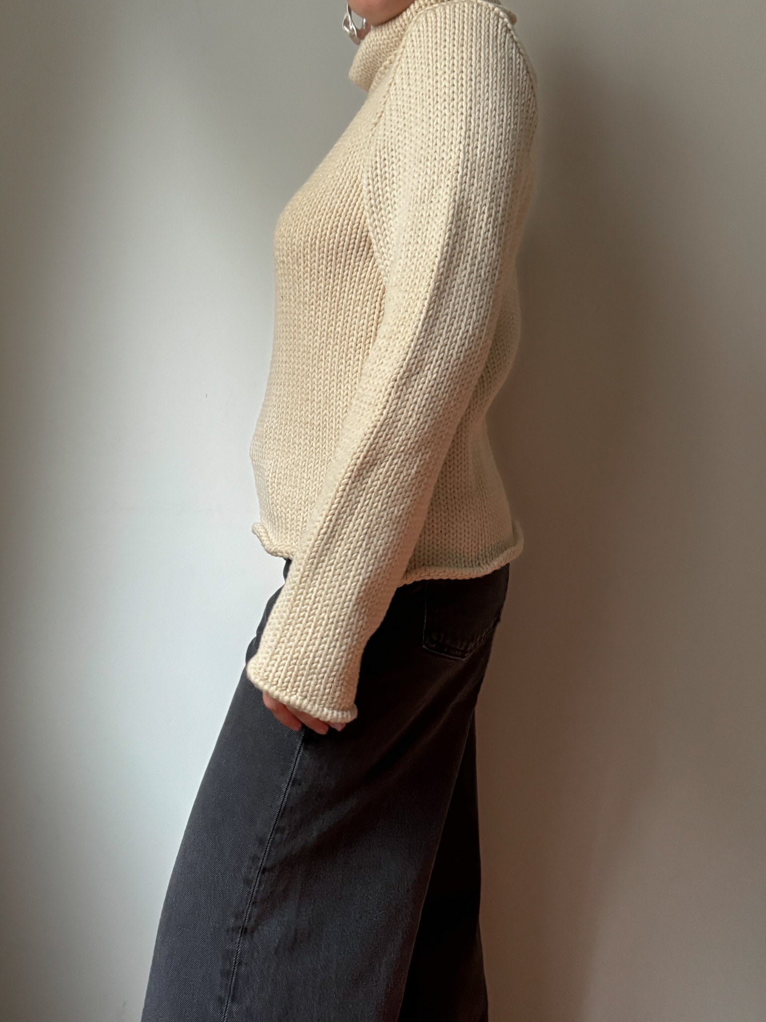 Merino wool ivory pull