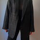 Shantung silk black blazer