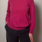 Pure new wool cyclamen turtleneck pull