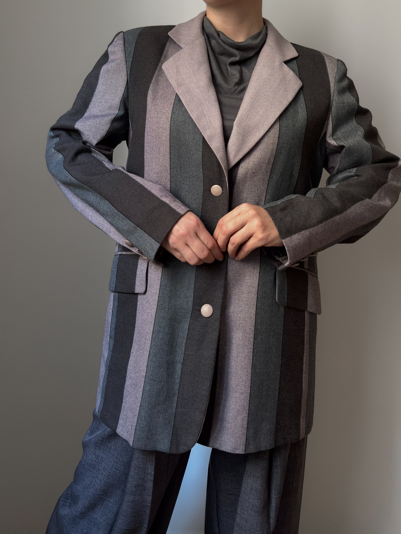 Tailored striped blazer