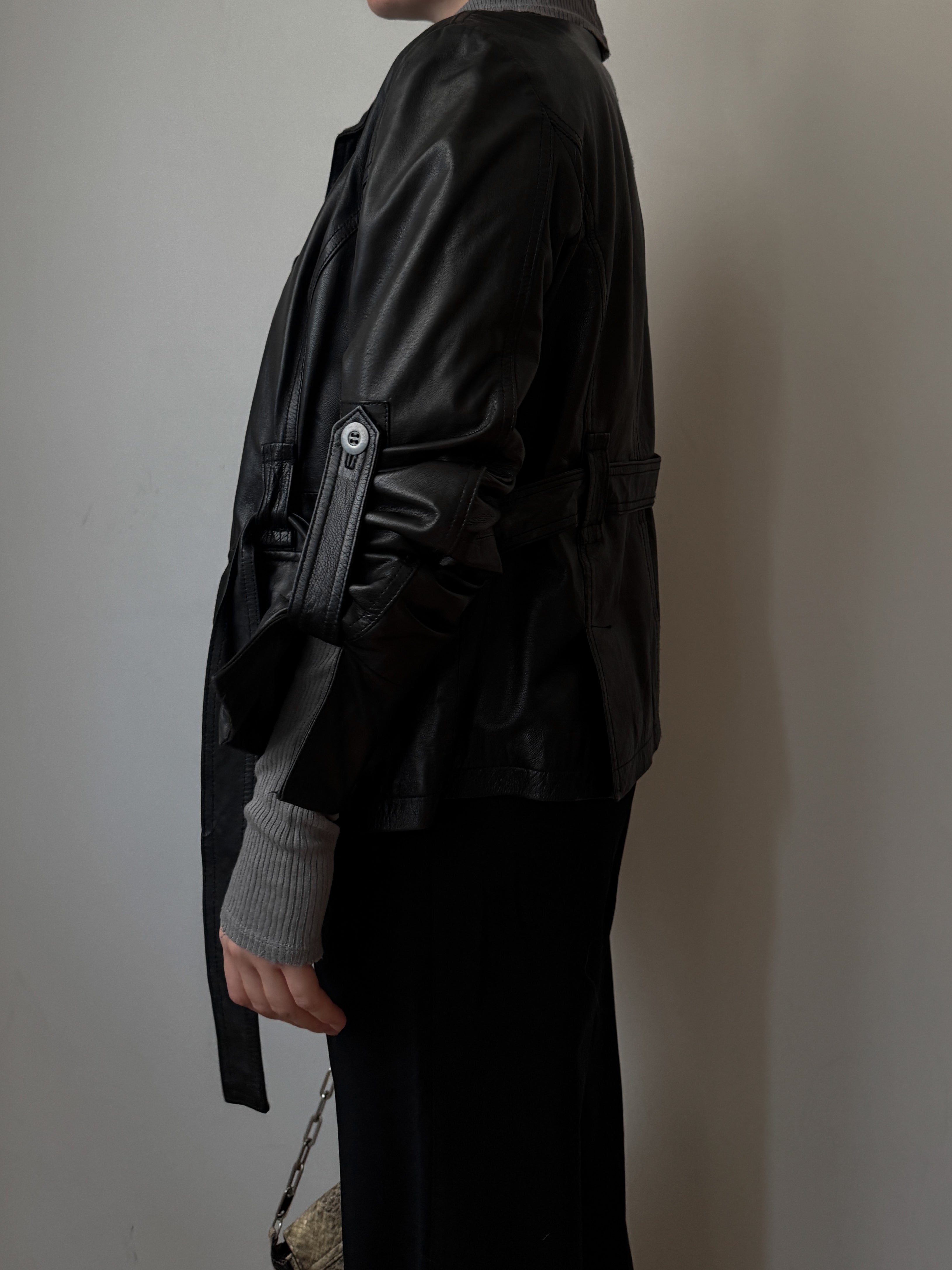 Real leather black jacket