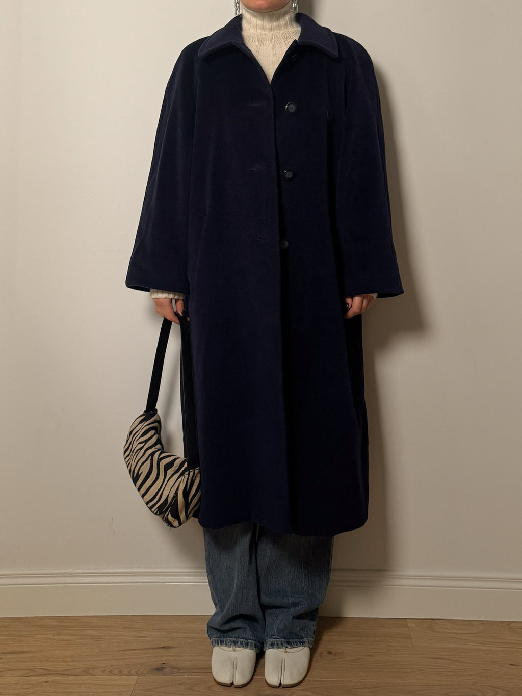 Piacenza pure wool blue coat