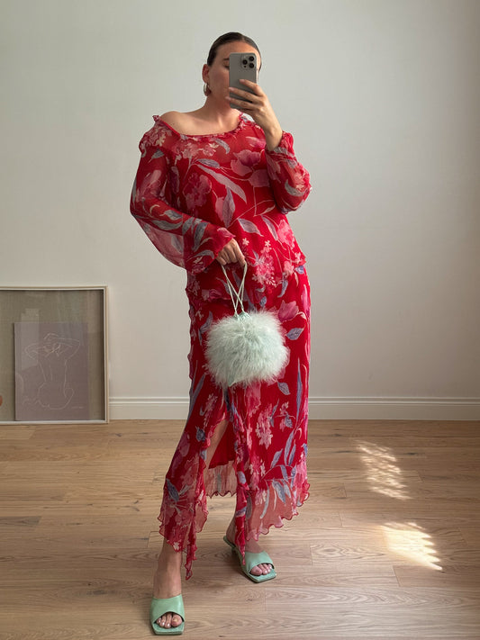 Pure silk floral co-ord