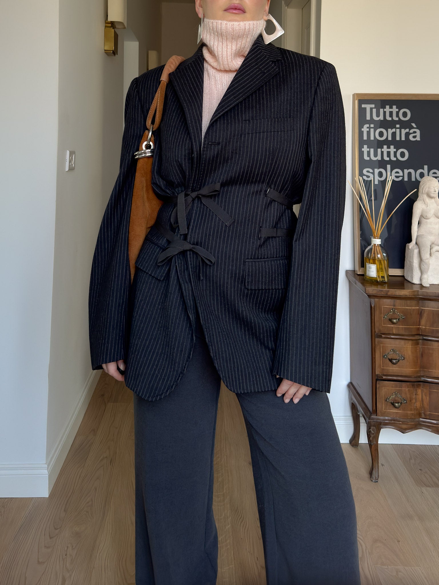 Brando pinstriped anthracite wool (M&s)