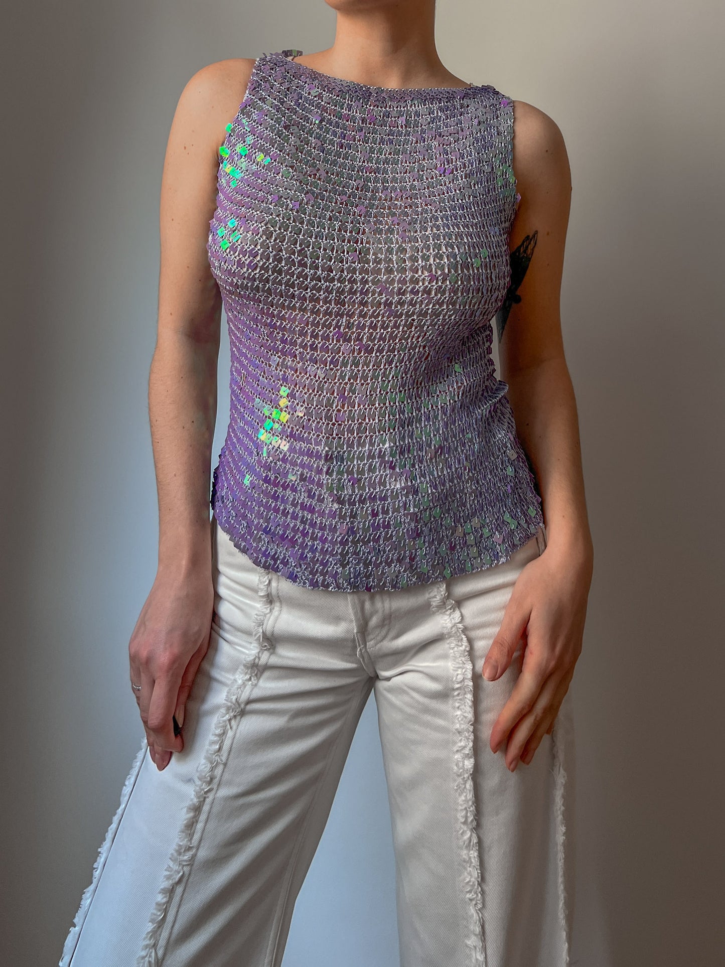 Sequins lilac top