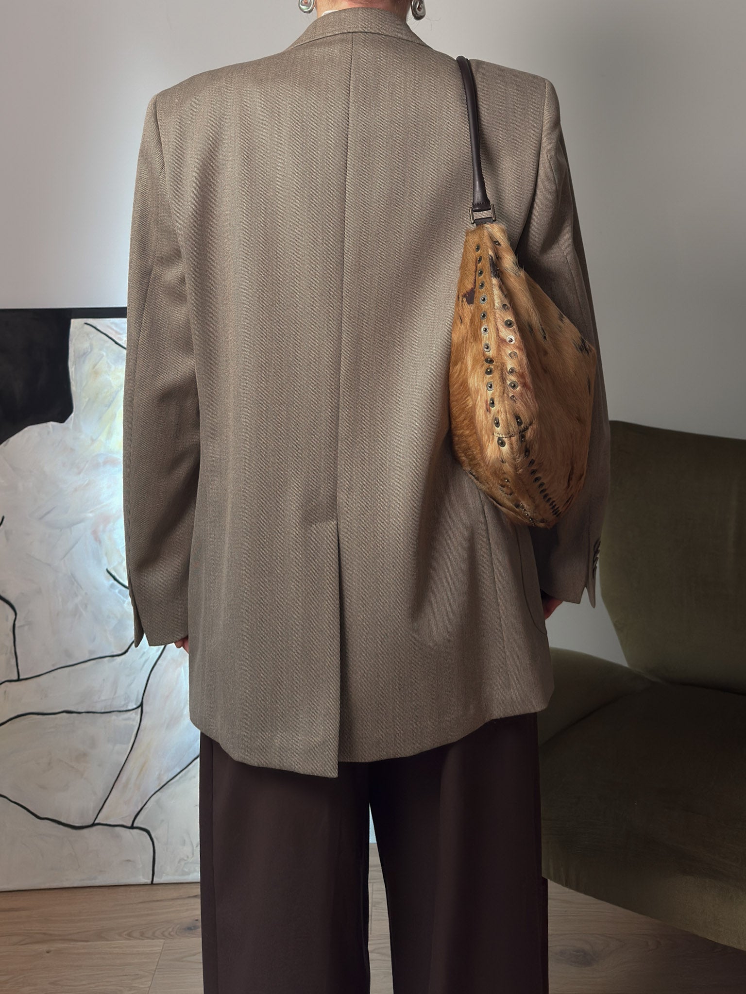 Pure wool sand blazer