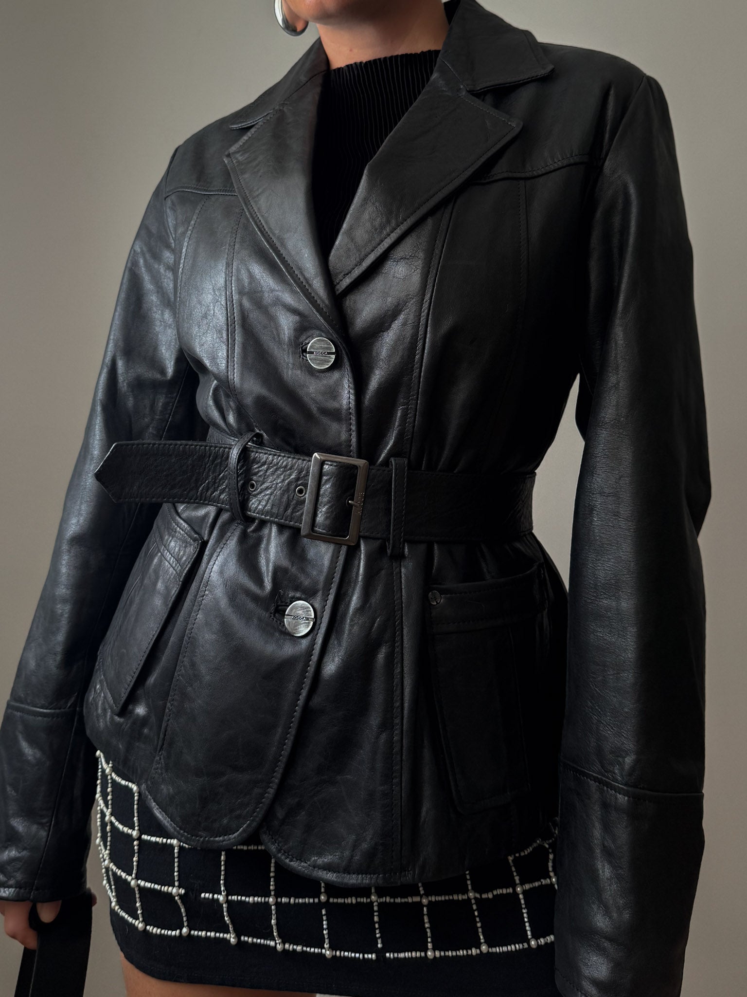 Real leather black jacket