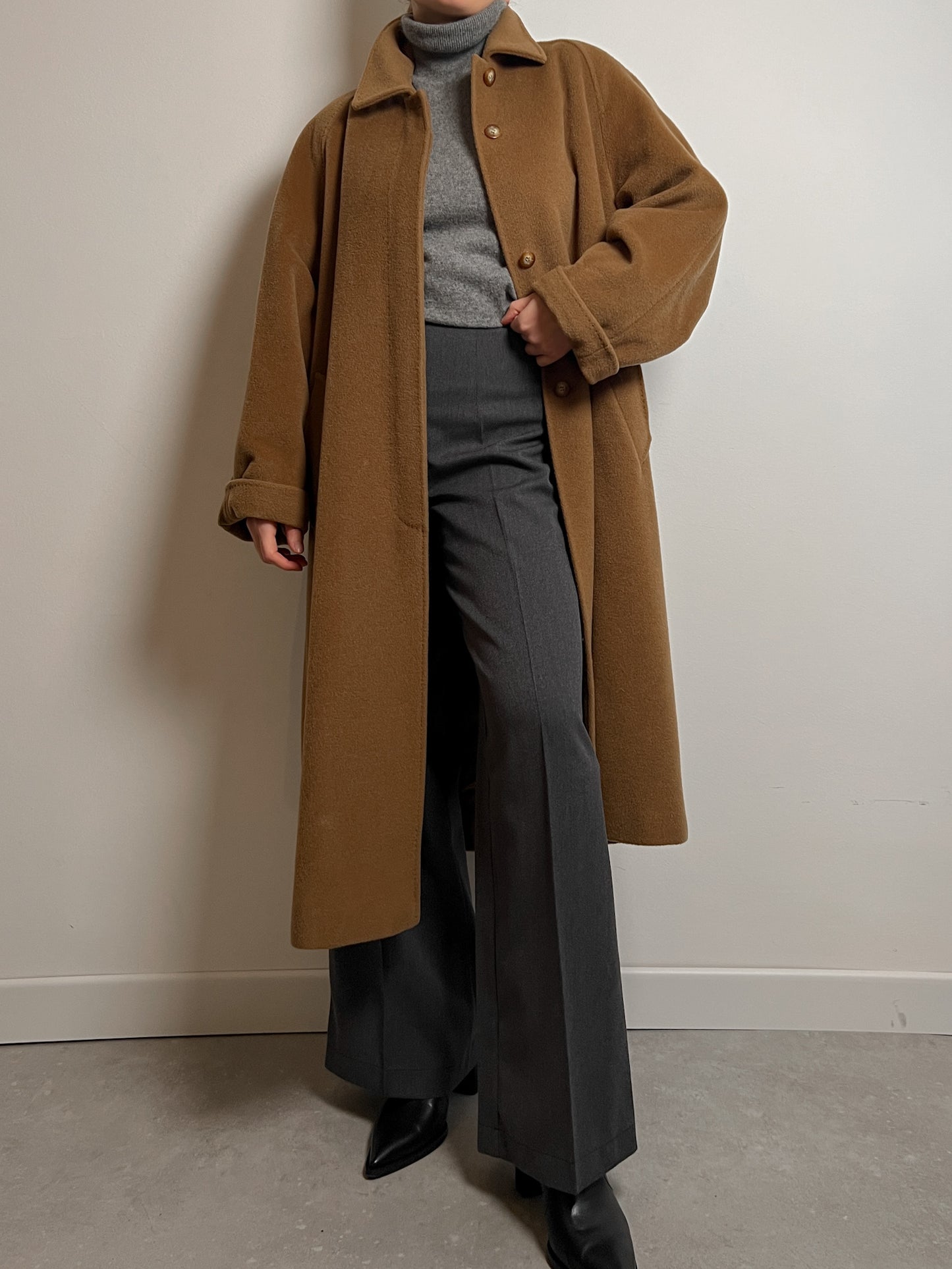 Marina Rinaldi wool and cashmere camel coat