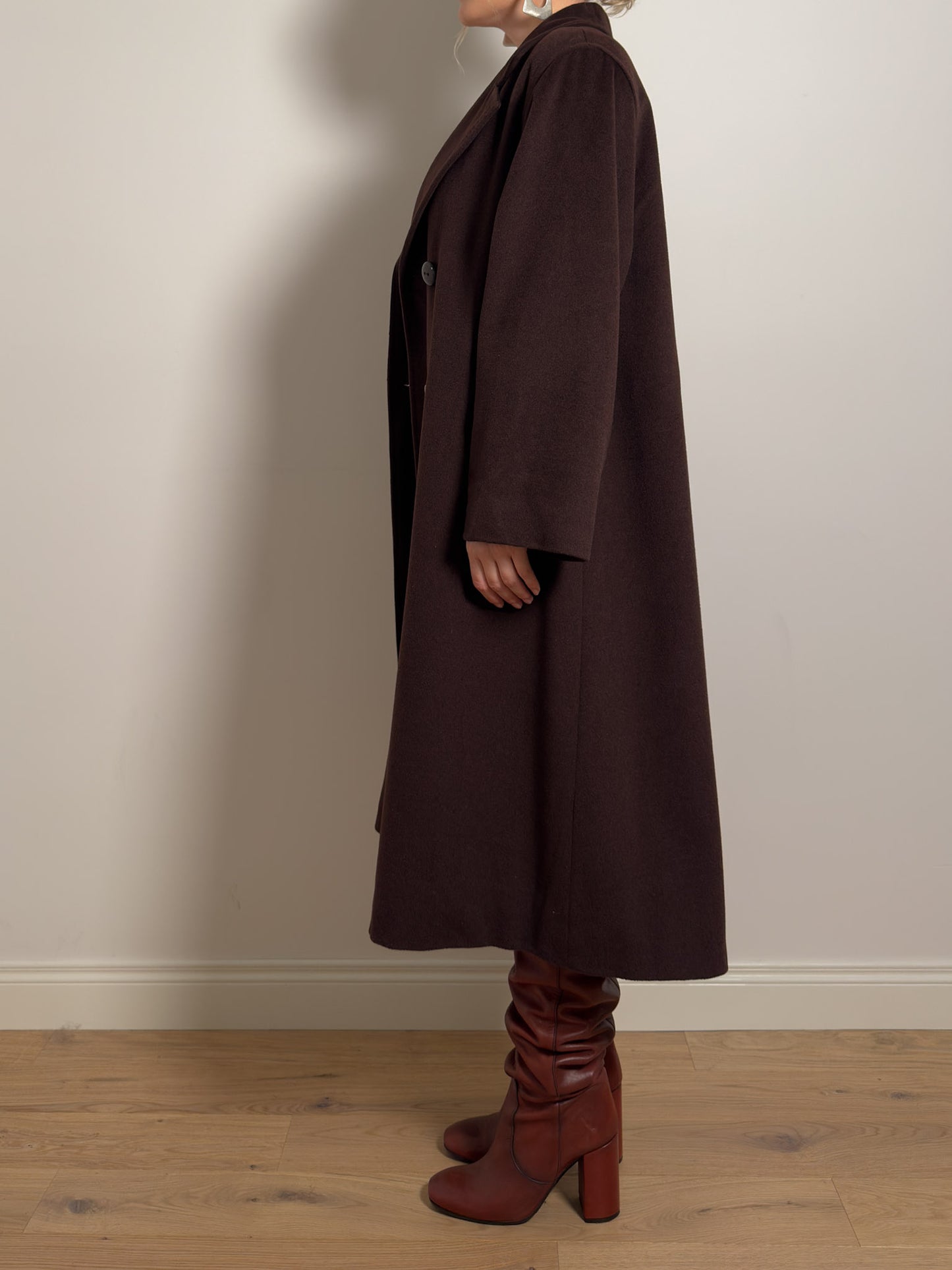 Pierre Cardin pure wool chocolate coat