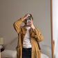 Real suede camel shirt
