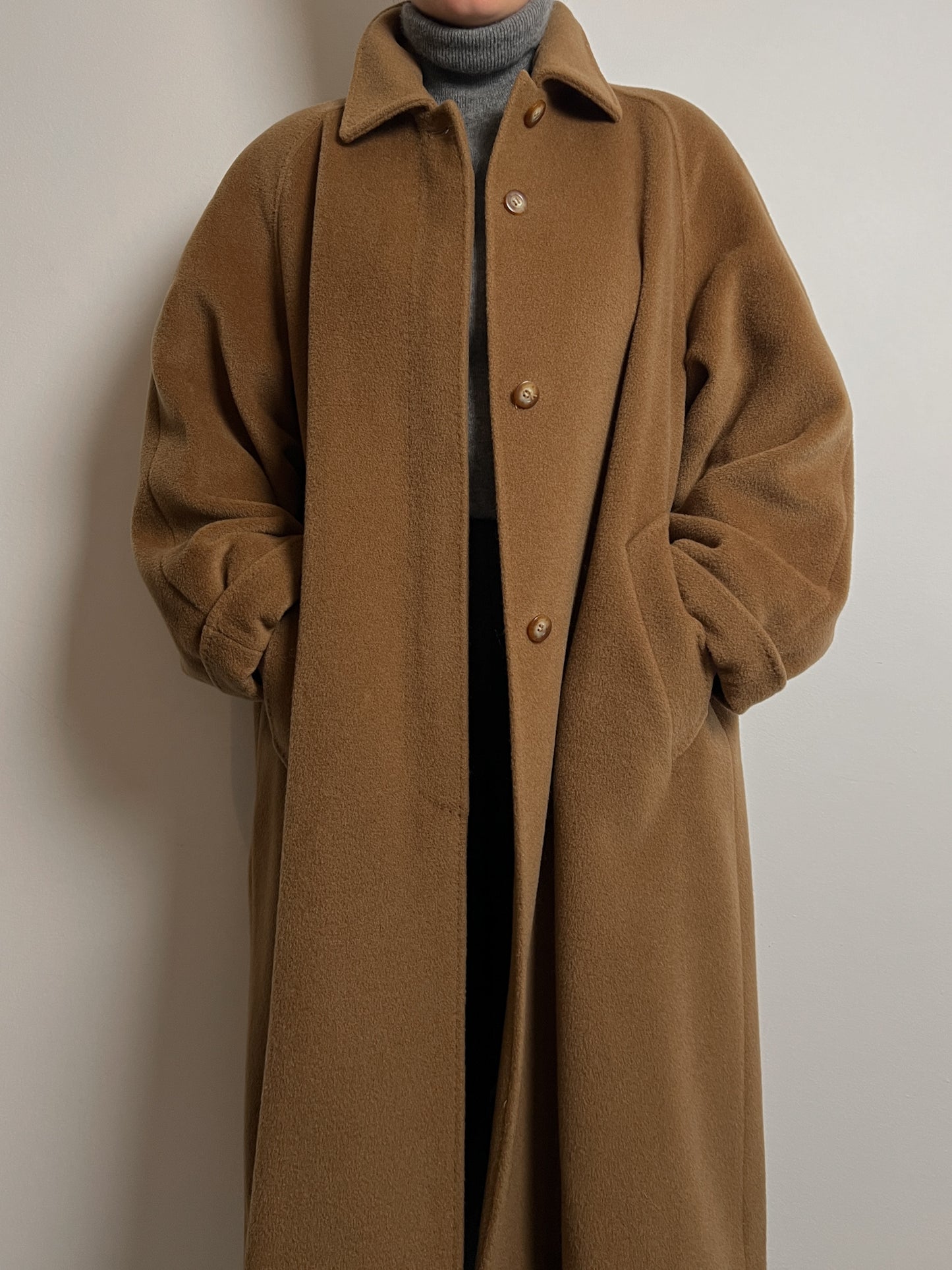 Marina Rinaldi wool and cashmere camel coat