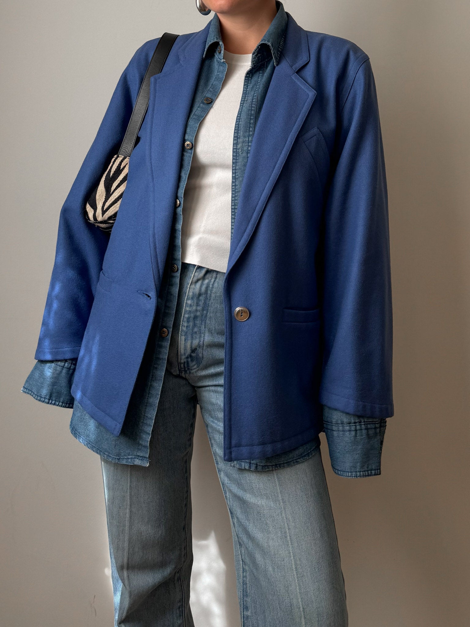 Pure wool cobalt blazer
