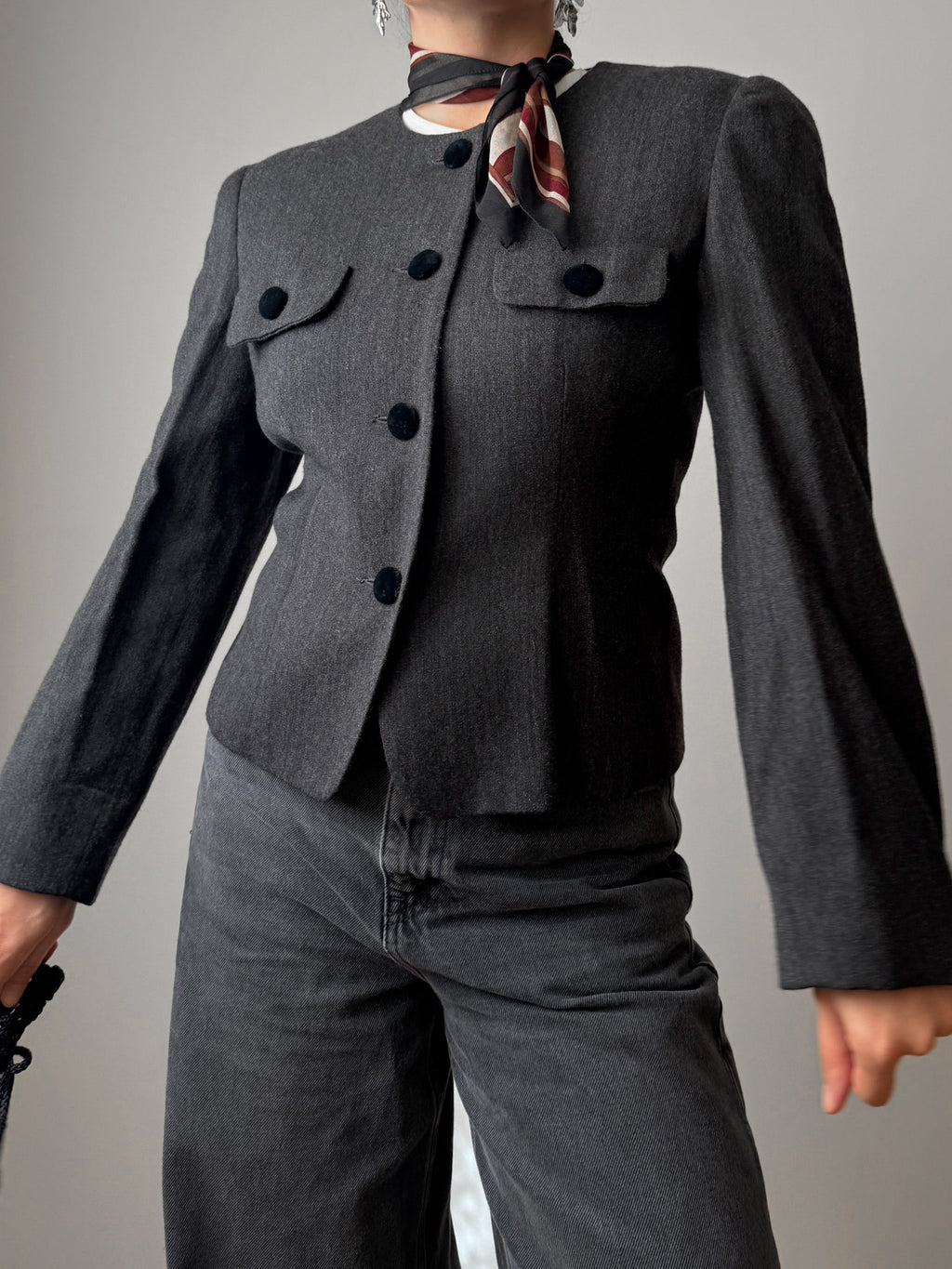 Pure wool grey jacket
