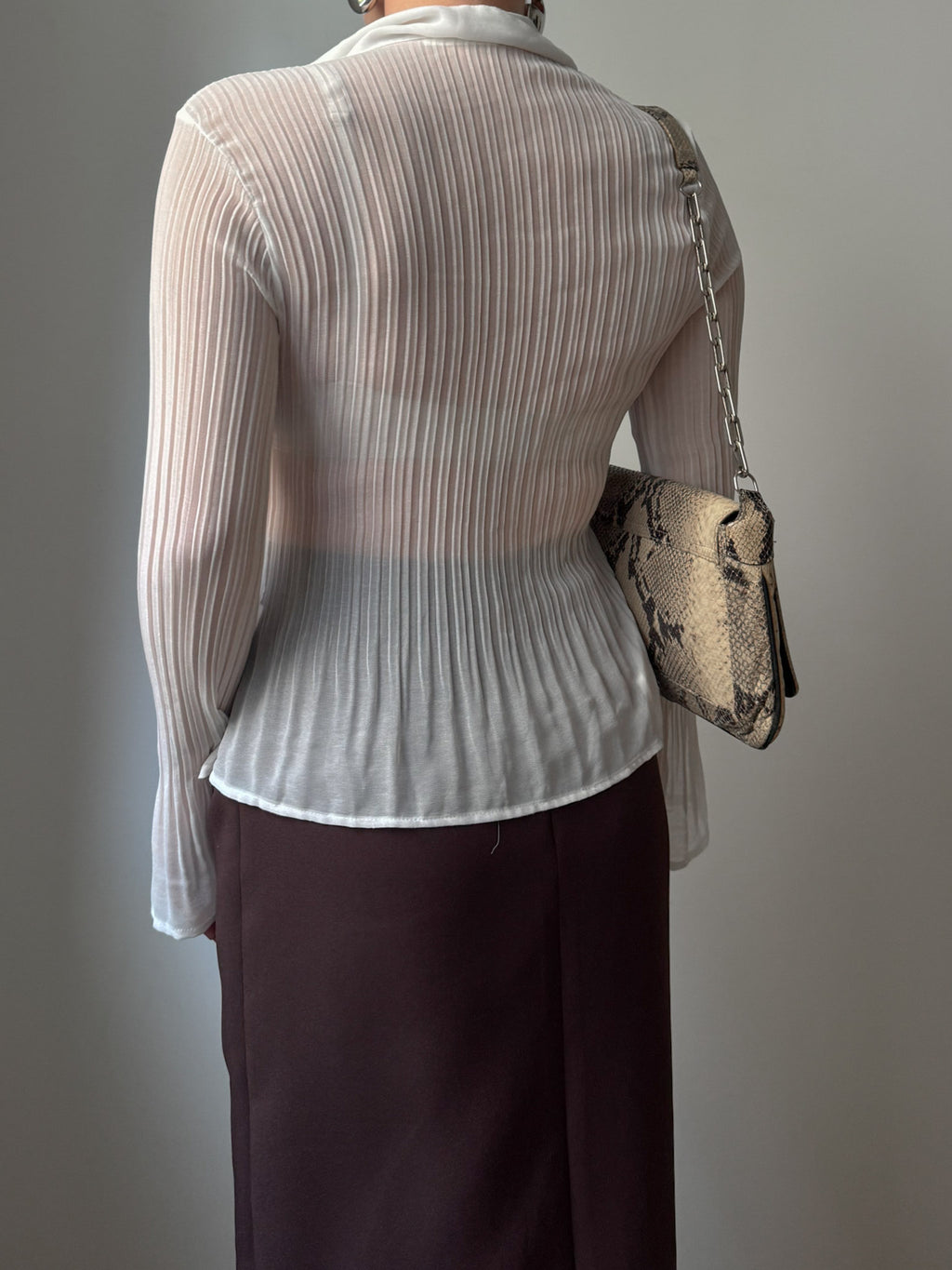 Viscose blend white shirt