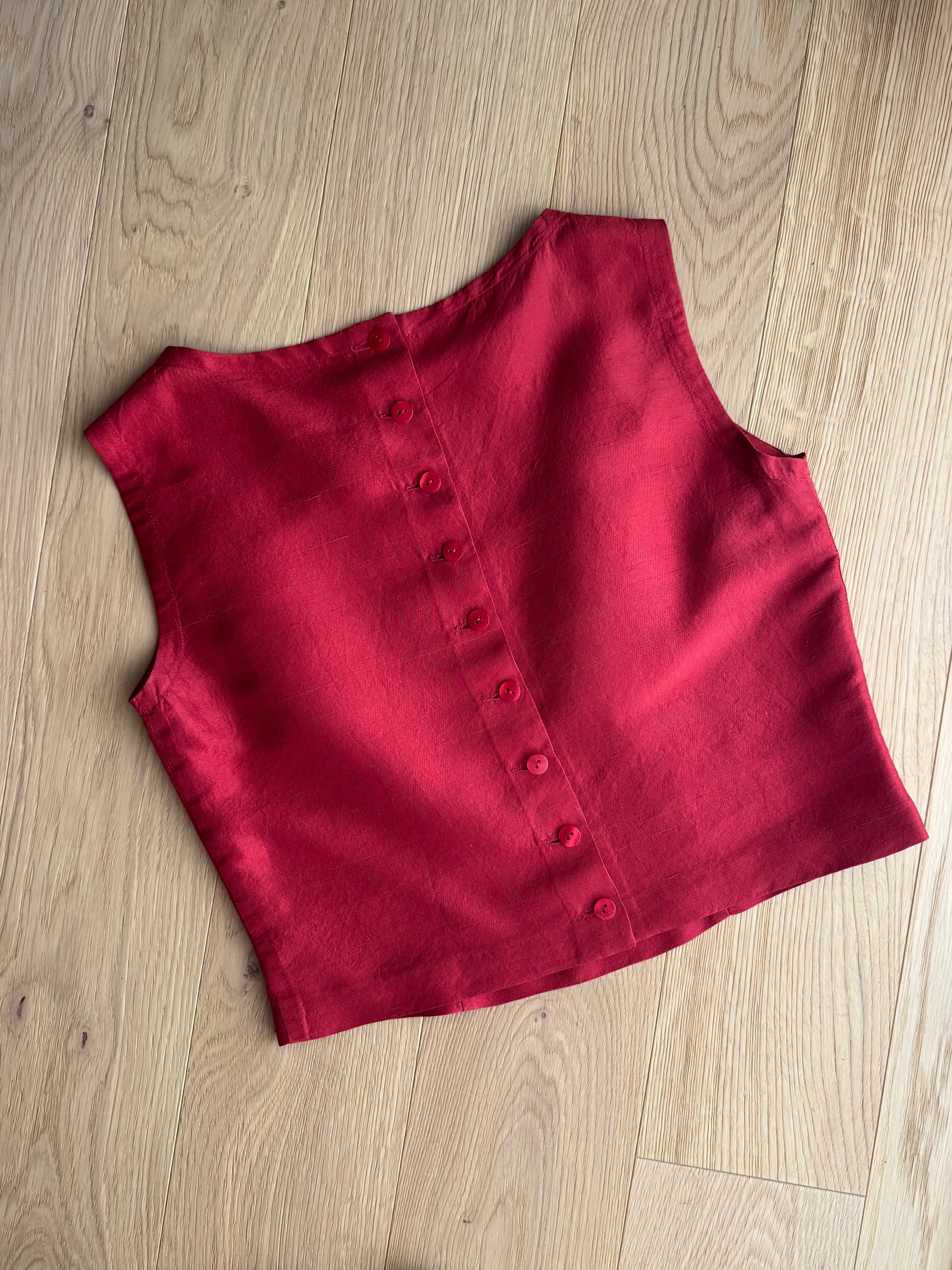 Pure silk red co-ord