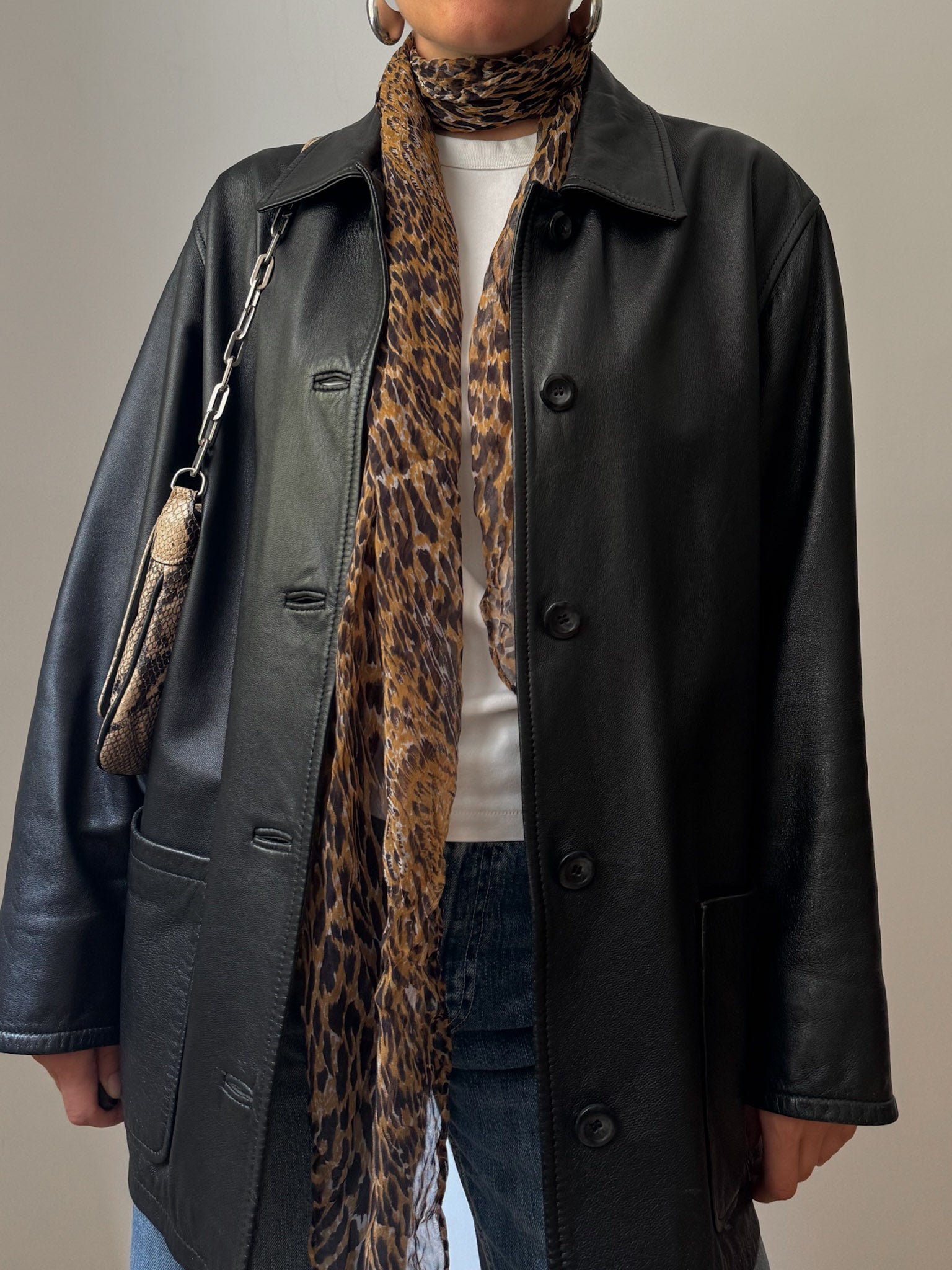 Real leather black jacket