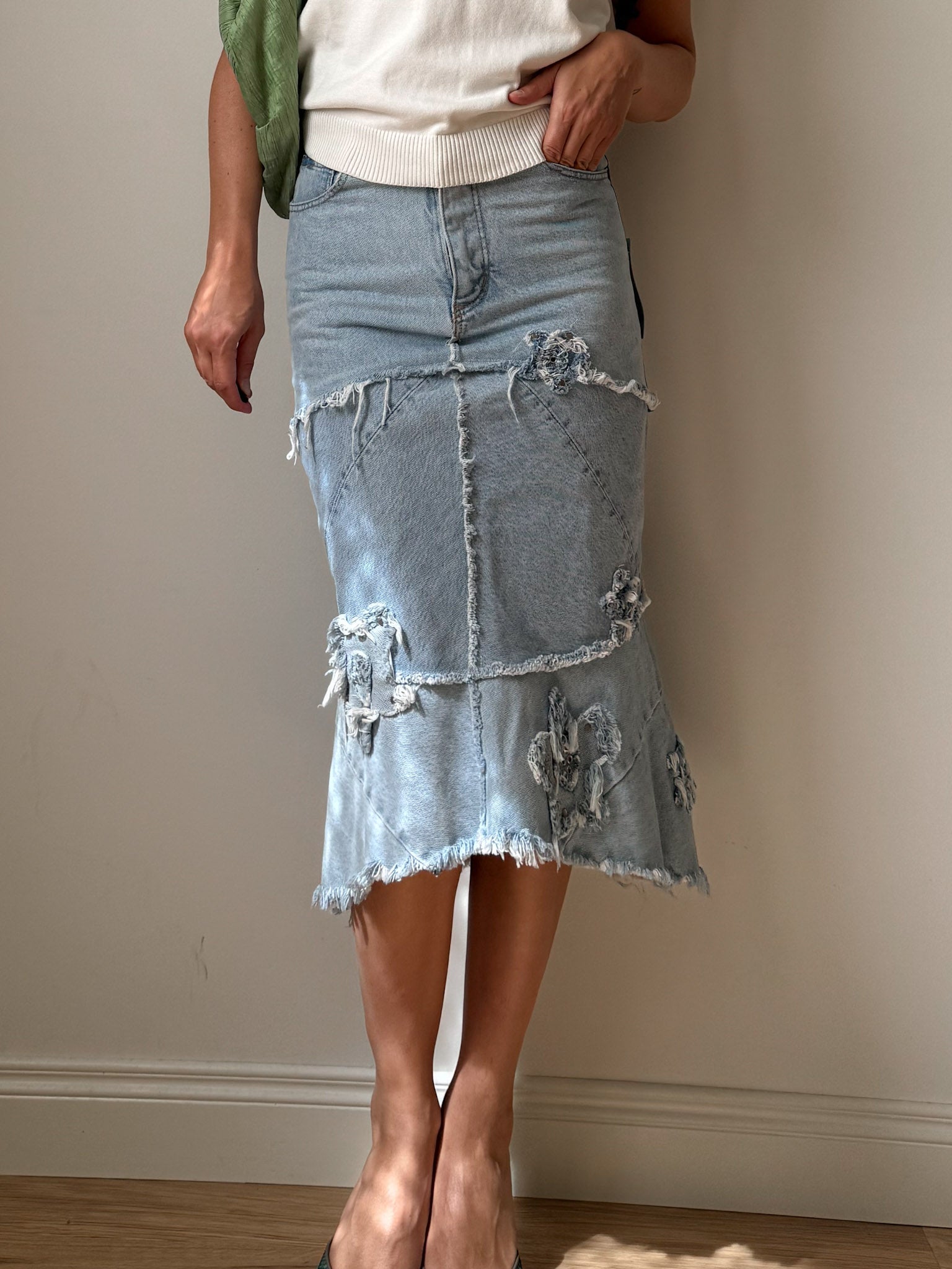 Denim siren skirt
