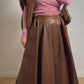 Real leather rust skirt