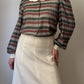 Pure silk maxi collar bouse