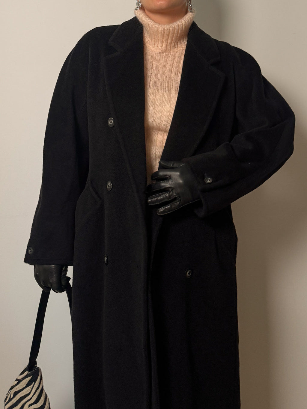 Max Mara 101801 black coat