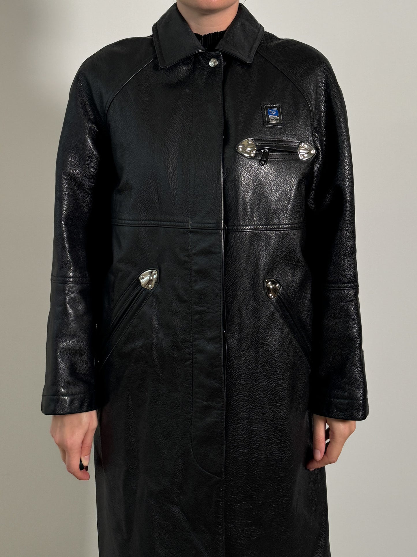 Piero Guidi real leather black jacket