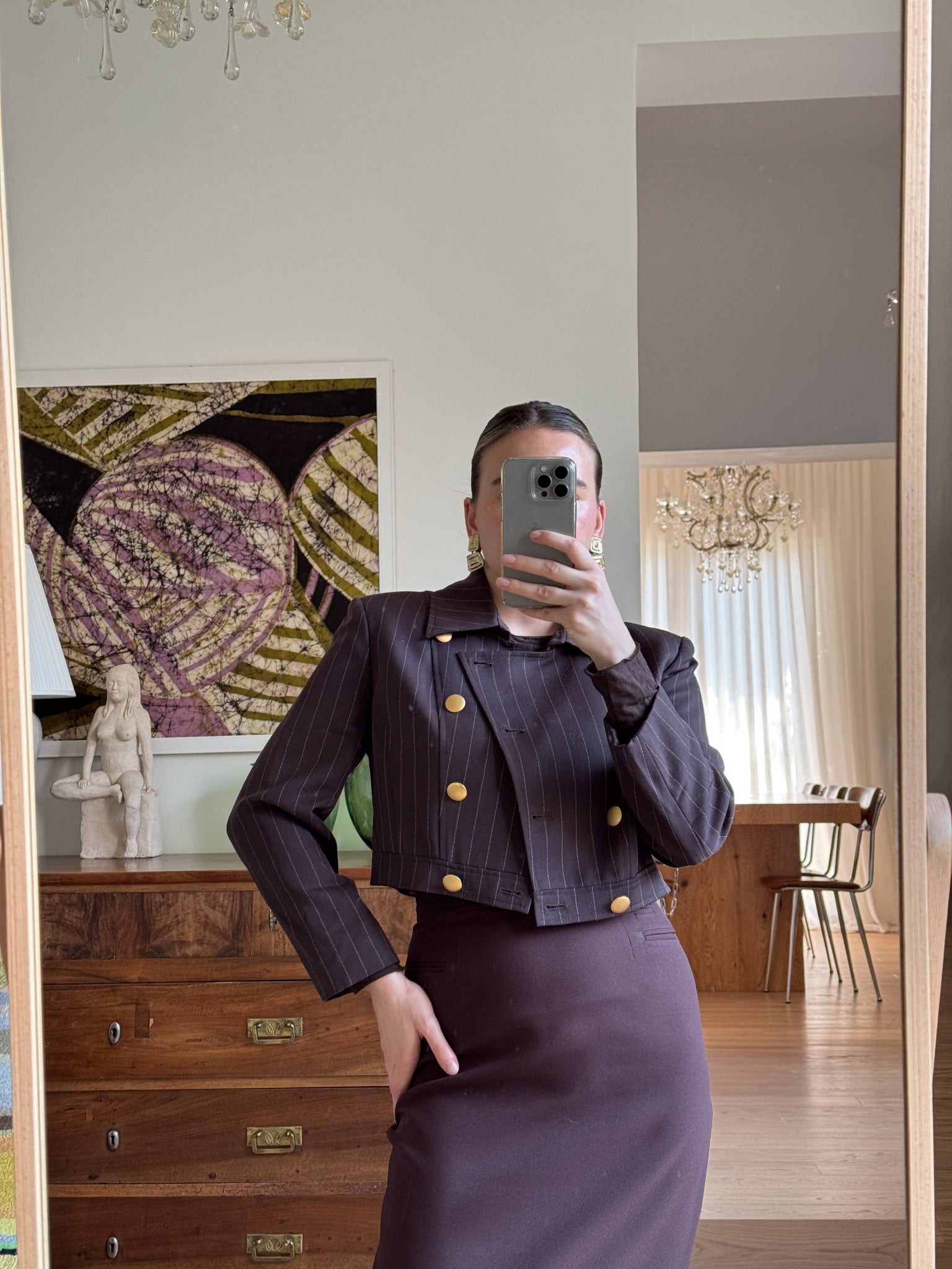 Solo chocolate cropped jacket