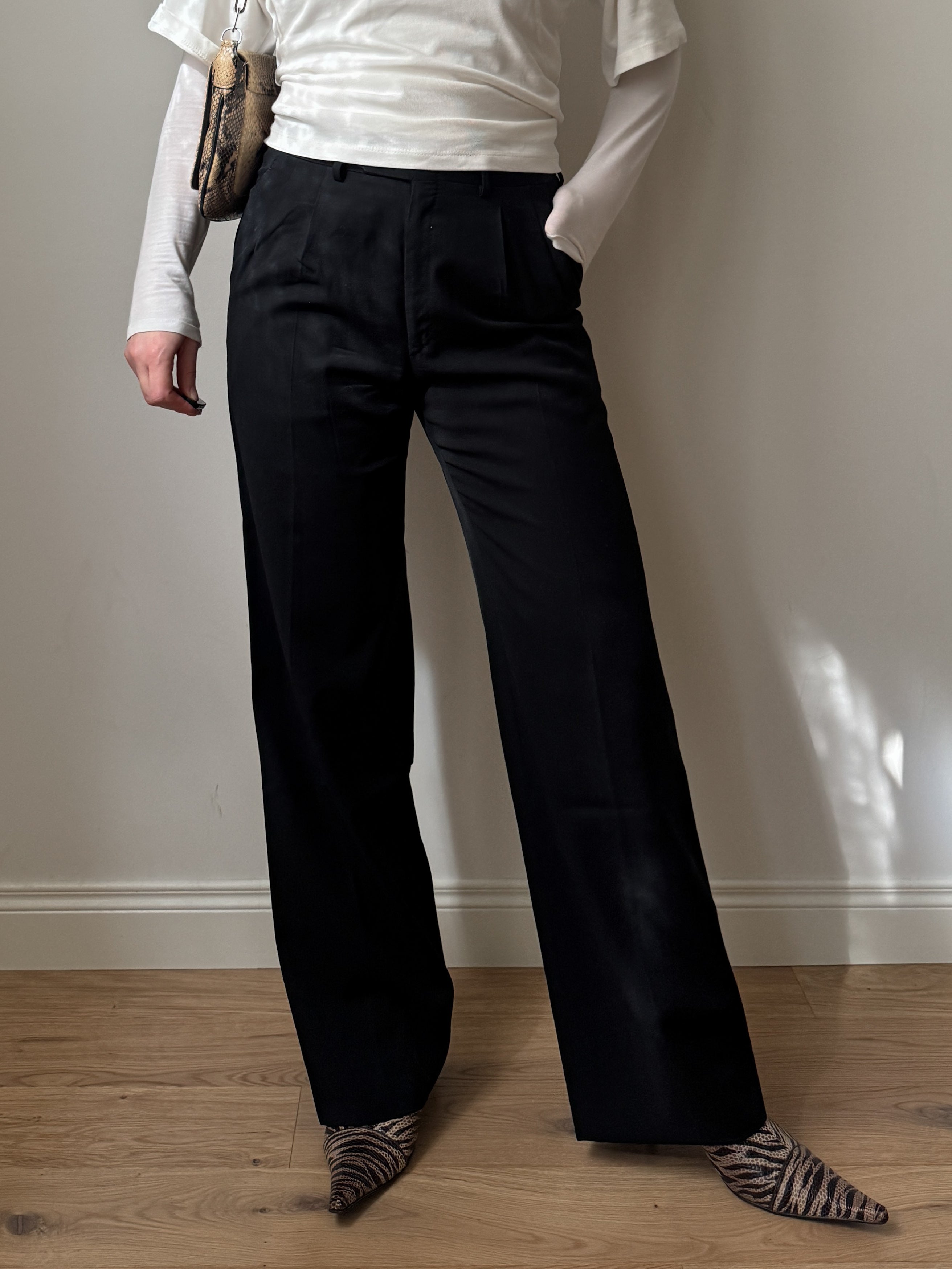 Pure wool black pants