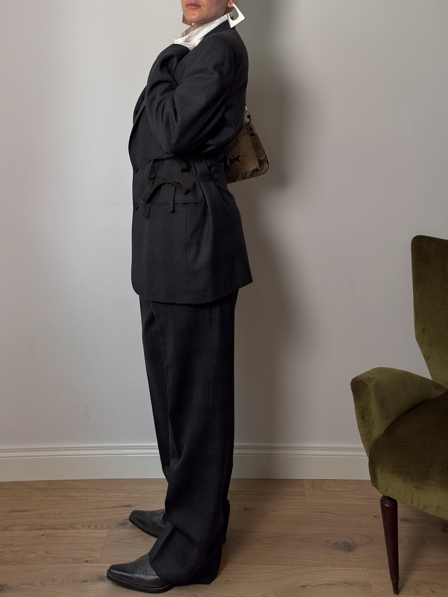 Brando Principe di Galles grey suit