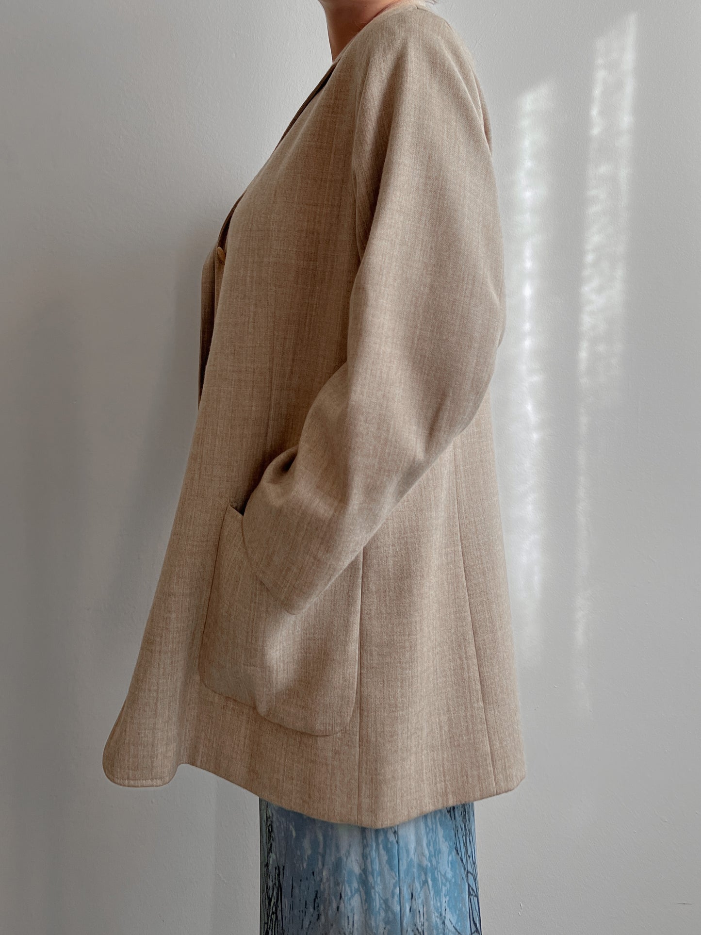 Pure wool sand blazer