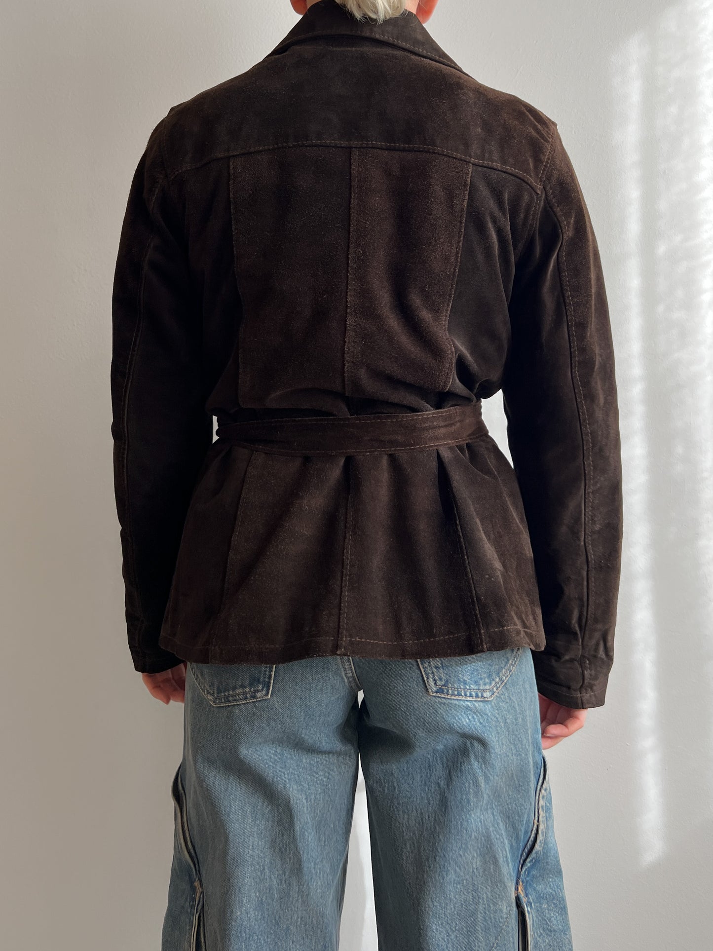 Real suede brown jacket