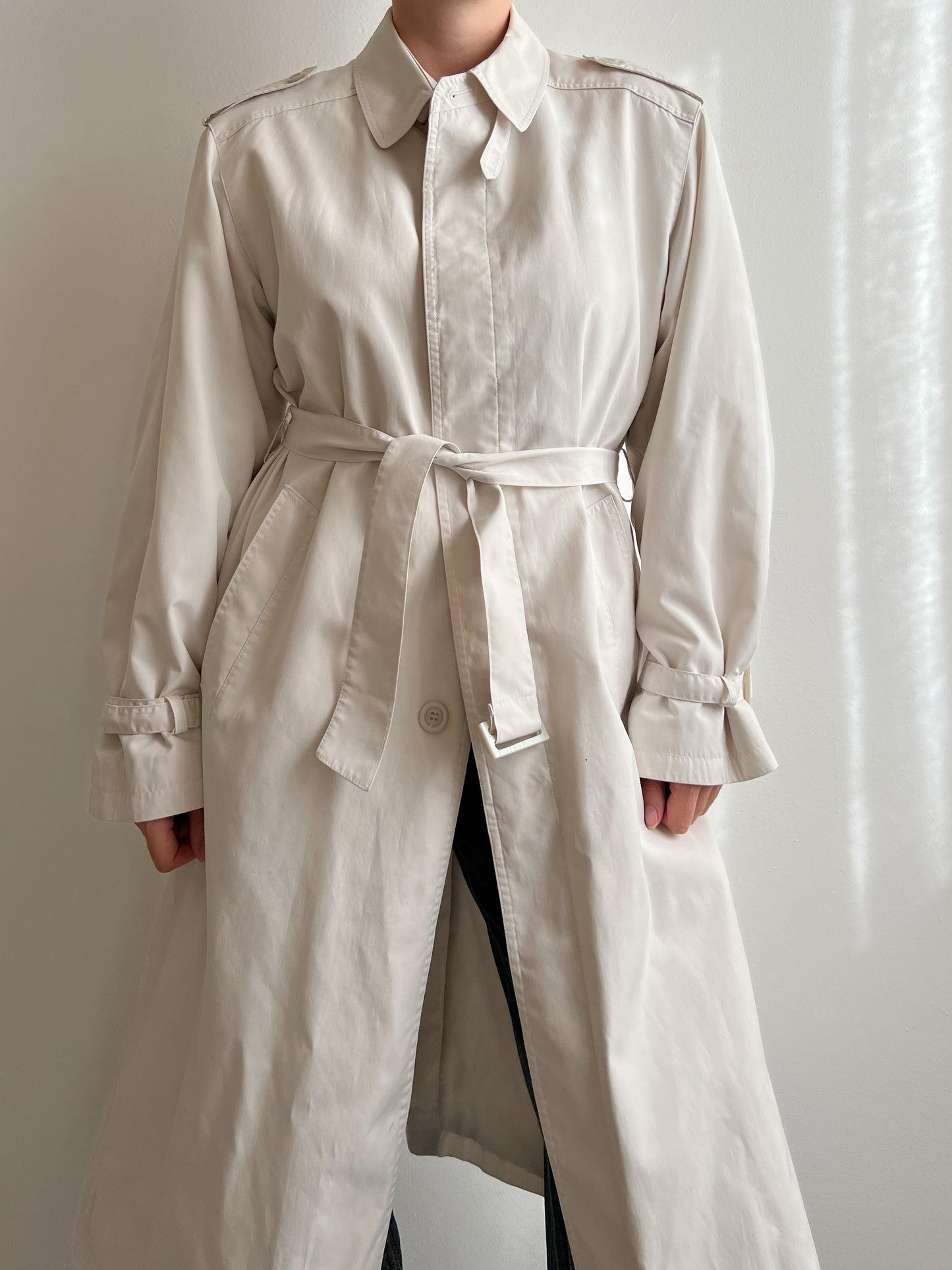 Classic ice long trench coat