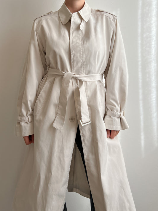 Classic ice long trench coat