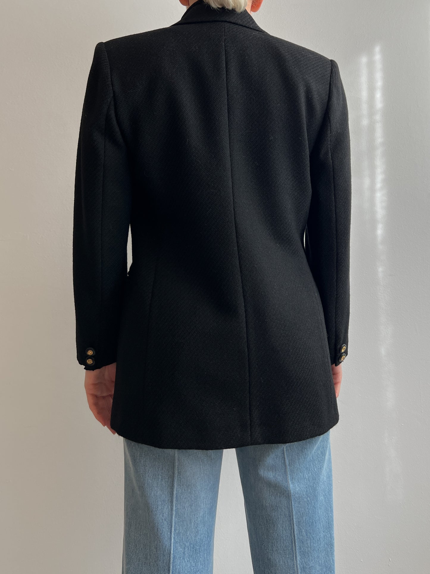 Pure virgin wool black blazer